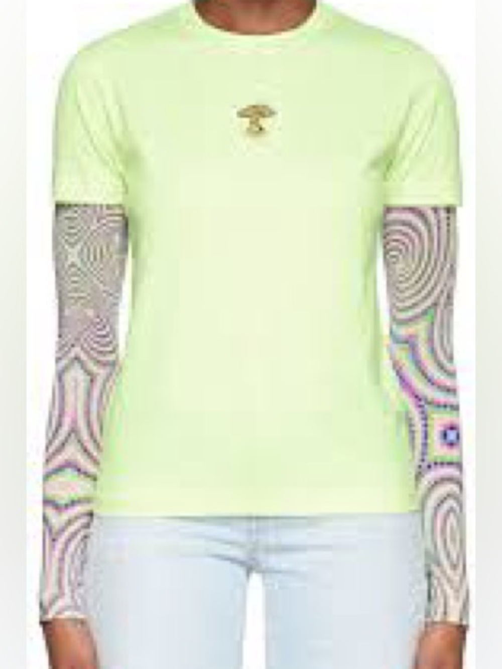 ✨ Stella McCartney Mushroom Embroidered Tee – Size 36 (XS–S) – NWT
